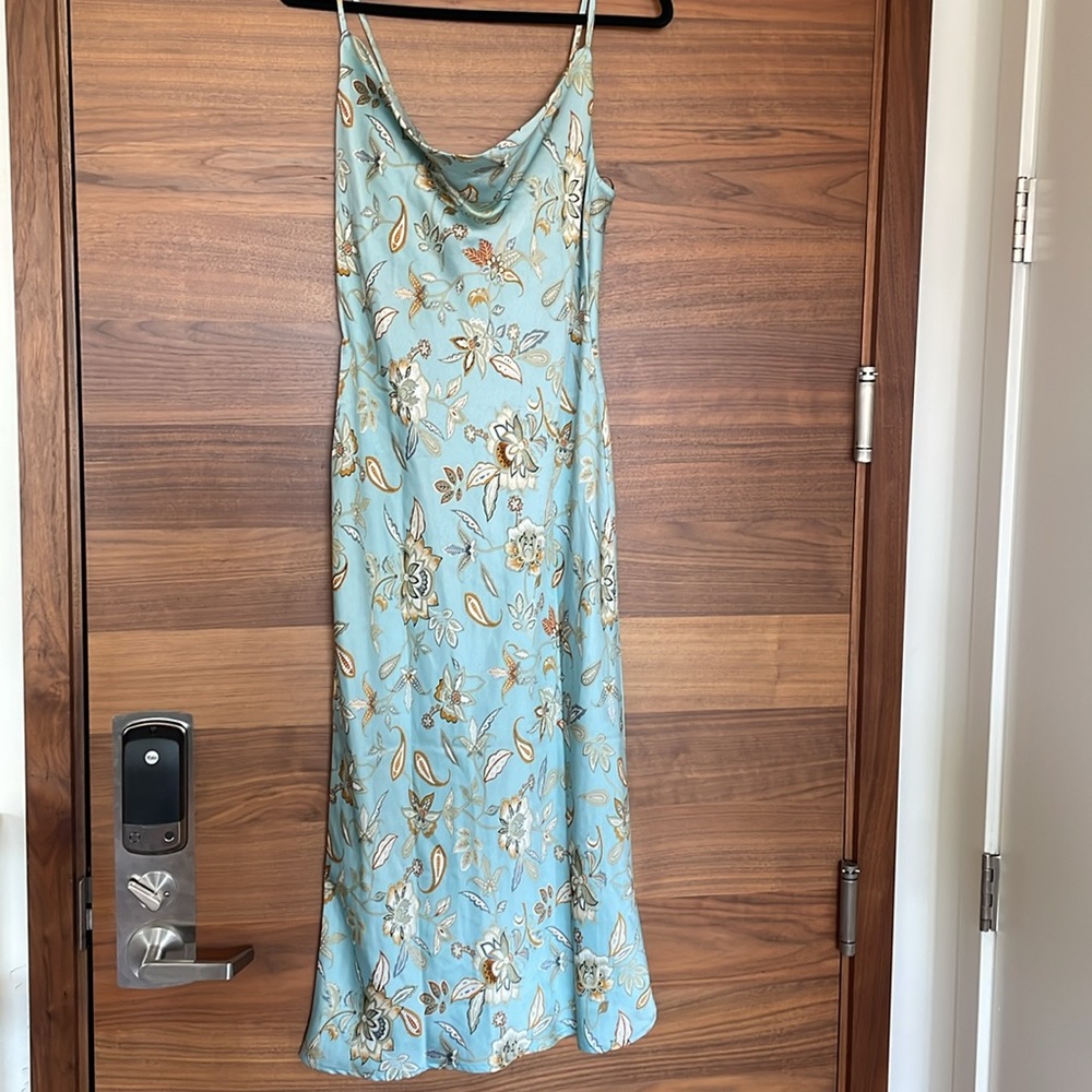 NWT F21 satin maxi dress